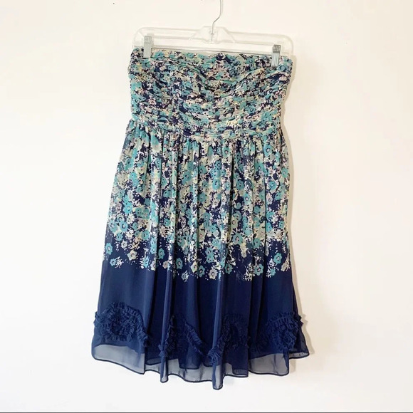 Lauren Conrad Strapless Ruffle Sundress Floral 4‎ - Picture 2 of 6